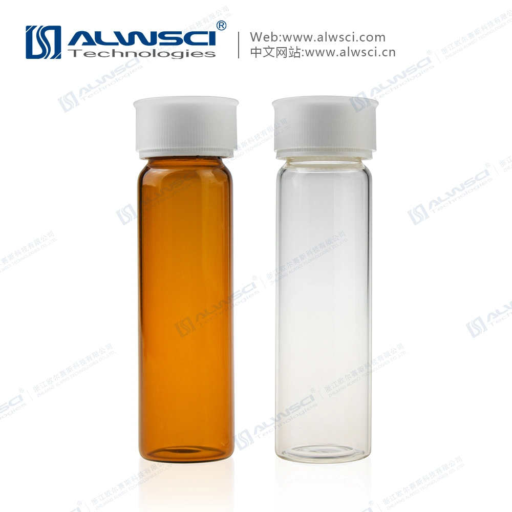 Alwsci Certified 20ml Glass Ultra Clean EPA VOA Vial ND24 Toc Vial