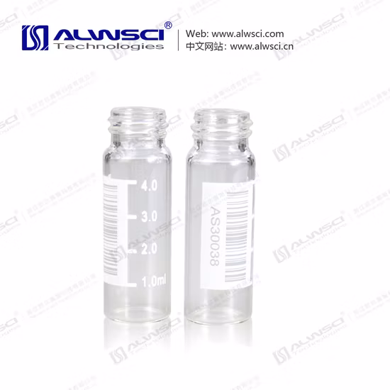 Alwsci 4ml 13-425 Clear Glass Barcode Vial