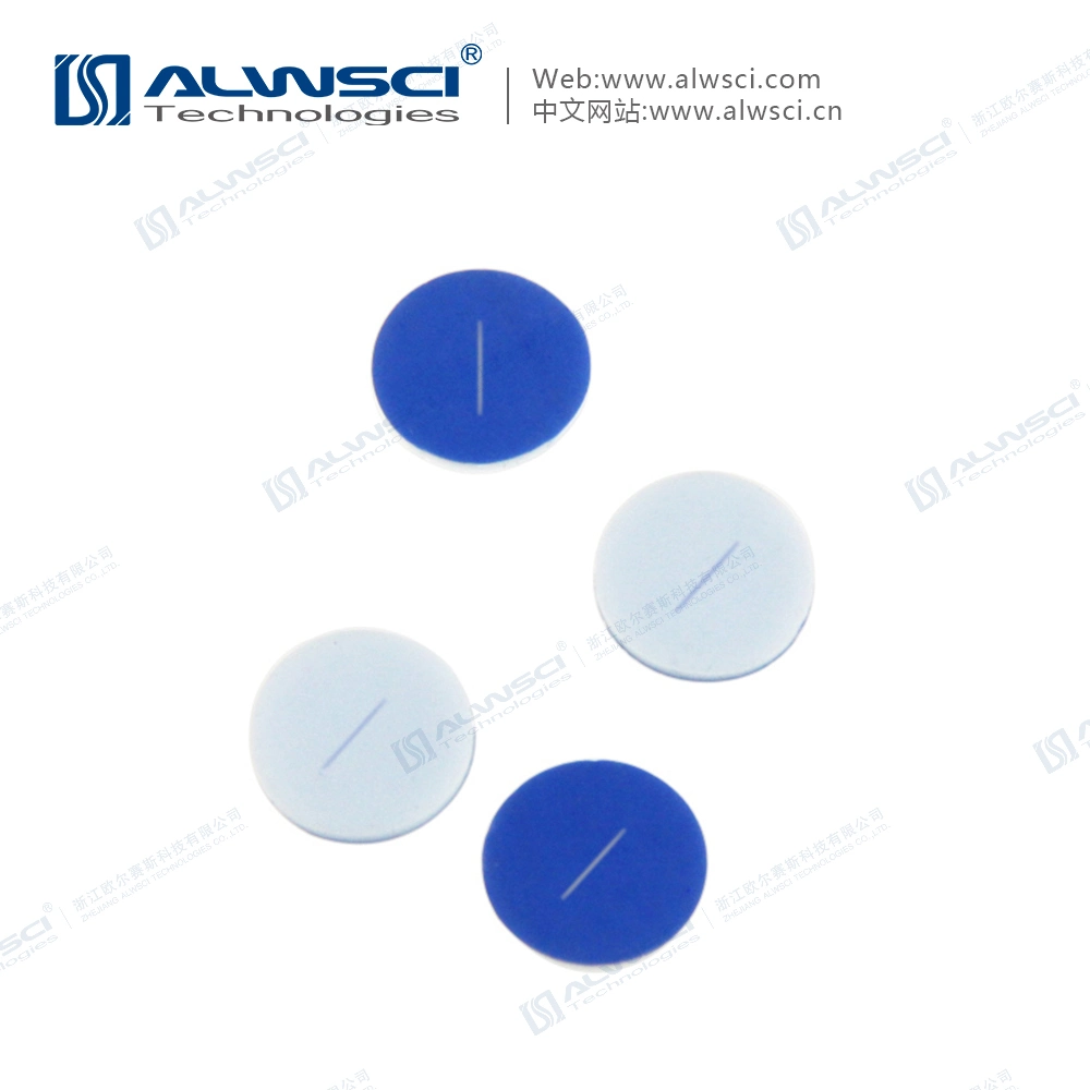 Alwsci HPLC Gc 9-425 Red PTFE/White Silicone Pre-Slit Septa