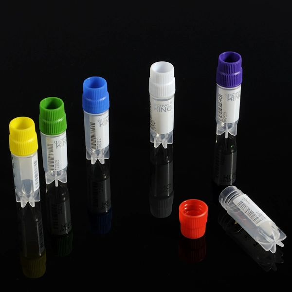 Laboratory Disposable Plastic PP 2.0ml External Thread Cryogenic Vials with Multi Codes Self-Standing Low Temperature Storage Ln Storage