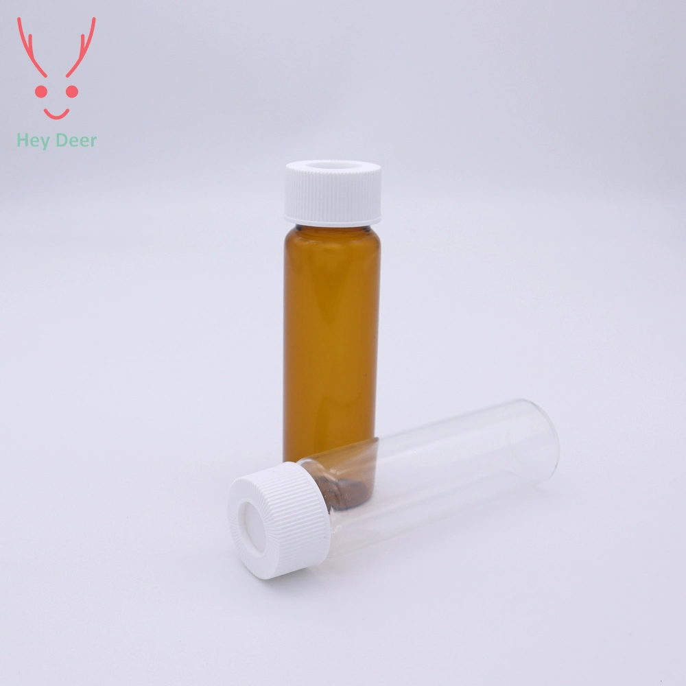 40ml EPA VOA Amber Glass Vial with White Headspace Plastic Cap