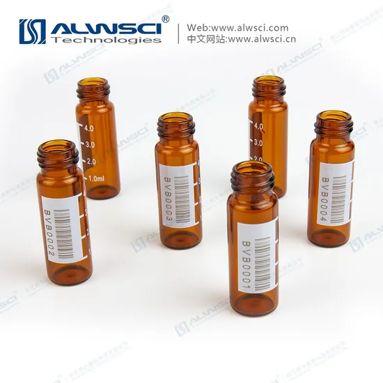 Alwsci 4ml 13-425 Clear Glass Barcode Vial