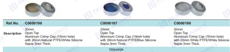 Alwsci Crimp Short Neck Headspace Gc Glass Vial Especially for Perkinelmer