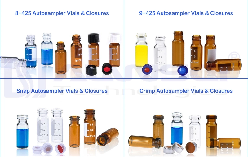 Lab Using Chromatography 2ml 11mm PP Snap Top Vial with 0.3ml Micro-Vial Transparent