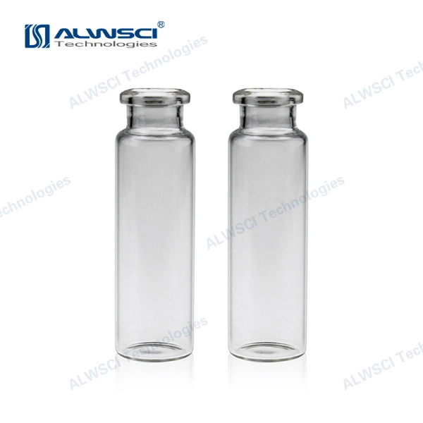 Alwsci 20ml Amber Short Crimp Neck Headspace Gc Glass Vial