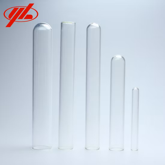 코르크가 있는 붕규산염 실험실 유리로 만든 크거나 작은 시험관