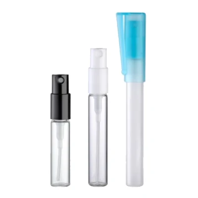 크림프 11/410 미니 향수 스프레이 병 3ml 5ml 8ml 10ml 12ml 분무기 샘플 테스터 용 향수 유리 병